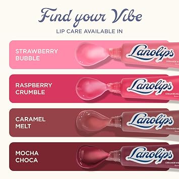 Lanolips Tinted Lip Balm - Ceramide Milkshake Hydrating Lip Moisturizer with Lanolin & Murumuru Butter - Sheer Creamy Tinted Glossy Balm - Natural & Cruelty-Free - Caramel Melt (0.44 oz)