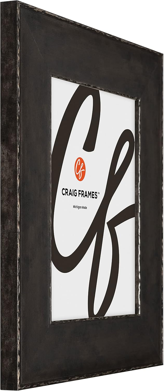Craig Frames Starlight, 4x6 Picture Frame, Noir Black