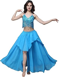 Falda Larga con Abertura Faldas Irregulares para señoras Falda de Baile Vestido de Danza del Vientre Traje de Baile