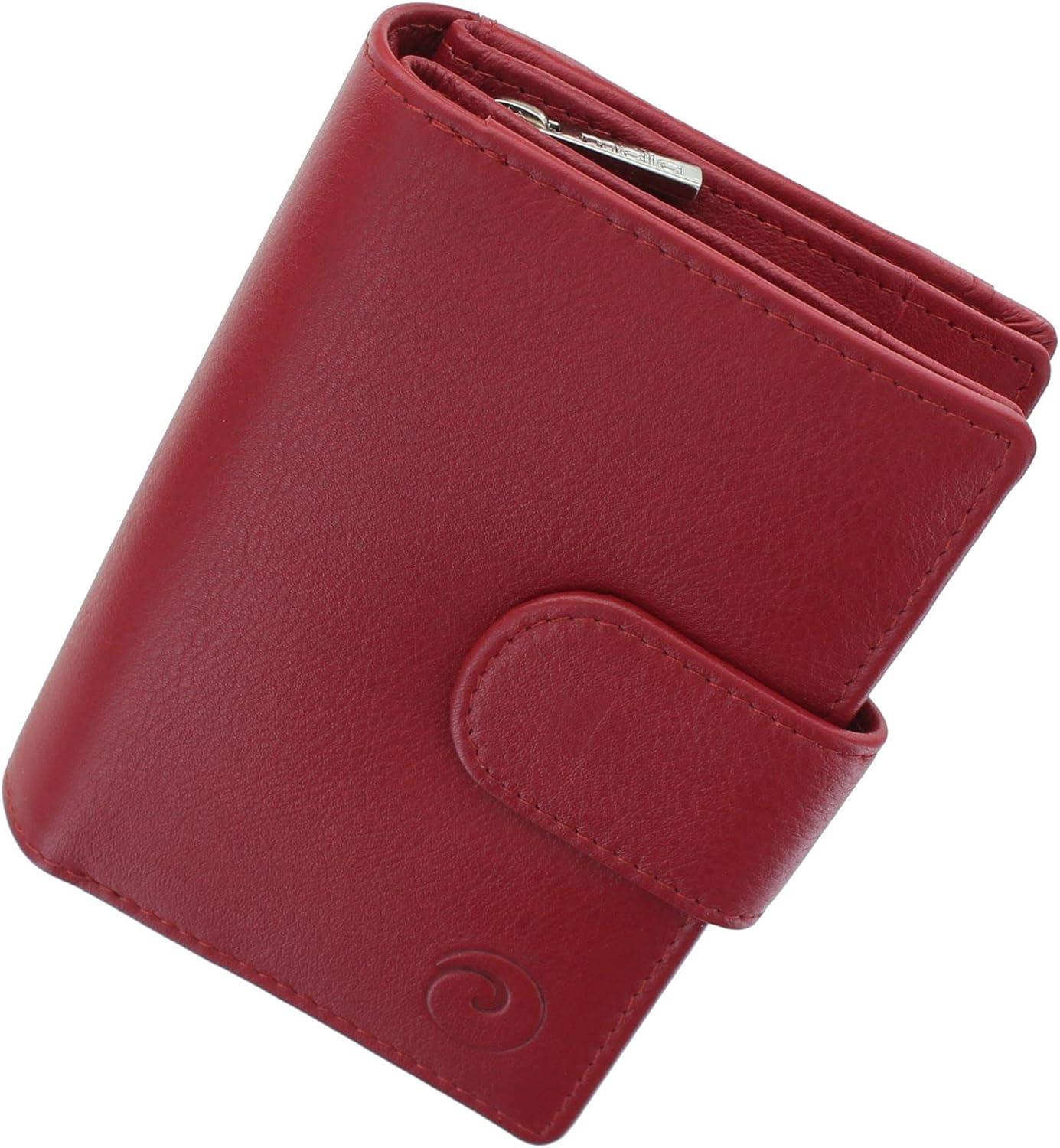 Mala Leather Colección Origin Monedero Compacto De Cuero Con Protección RFID 3273_5 Azul Marino