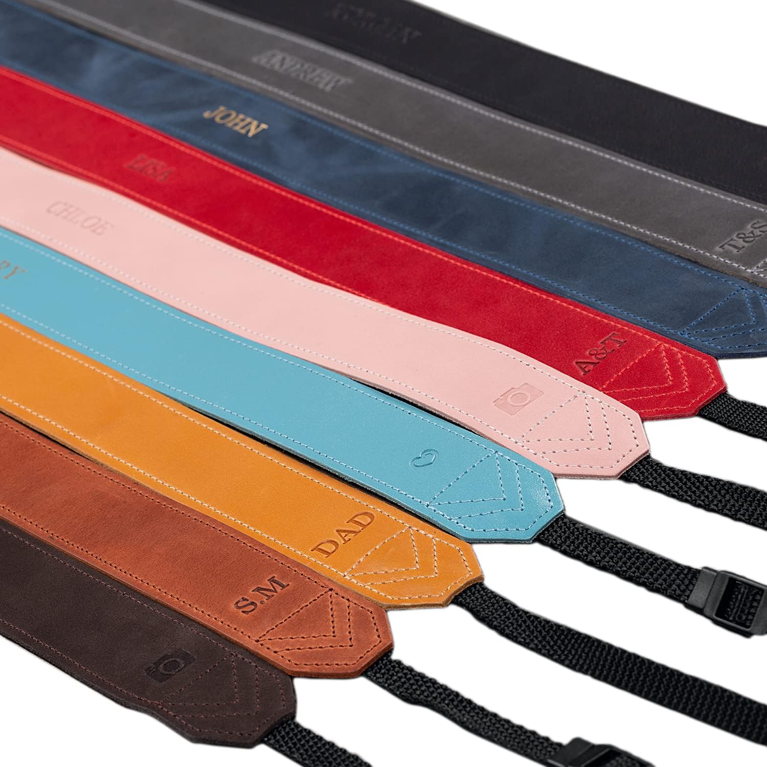 Personalized Leather Camera Strap - Custom Camera Strap - Shoulder Neck Strap for DSLR/SLR - Photographer Gift with Monogram