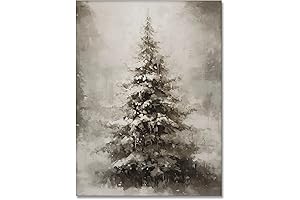 Pine Tree Canvas Wall Art: Breathtaking Winter Scenes for Rustic Farmhouse Decor