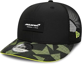 New Era 9Fifty F1 McLaren Lando Geo Pre-Curve Snapback Hat Cap - Black
