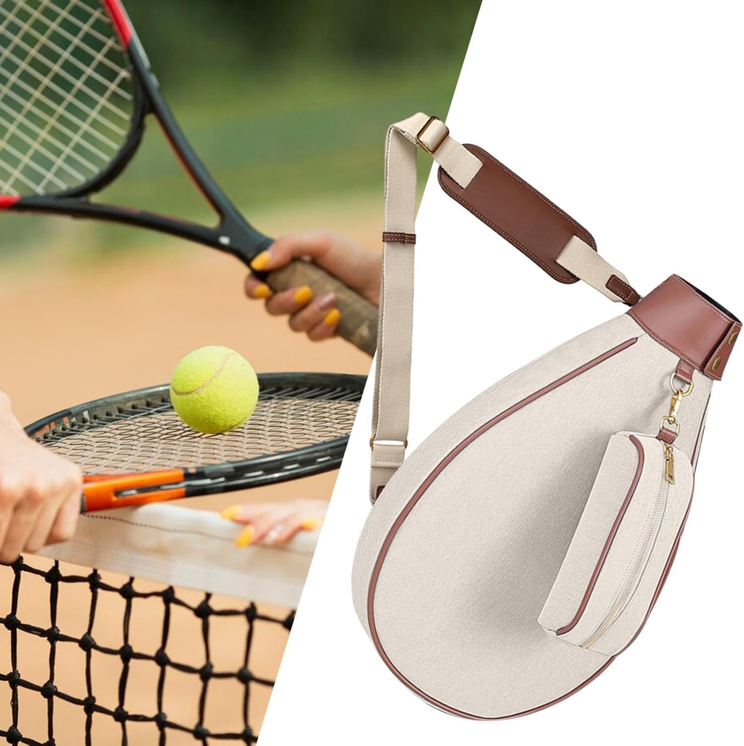 Tennis Badminton Crossbody Bag for Women and Men - Paddle Holder, Racket and Squash Bag for Birthday Gifts
