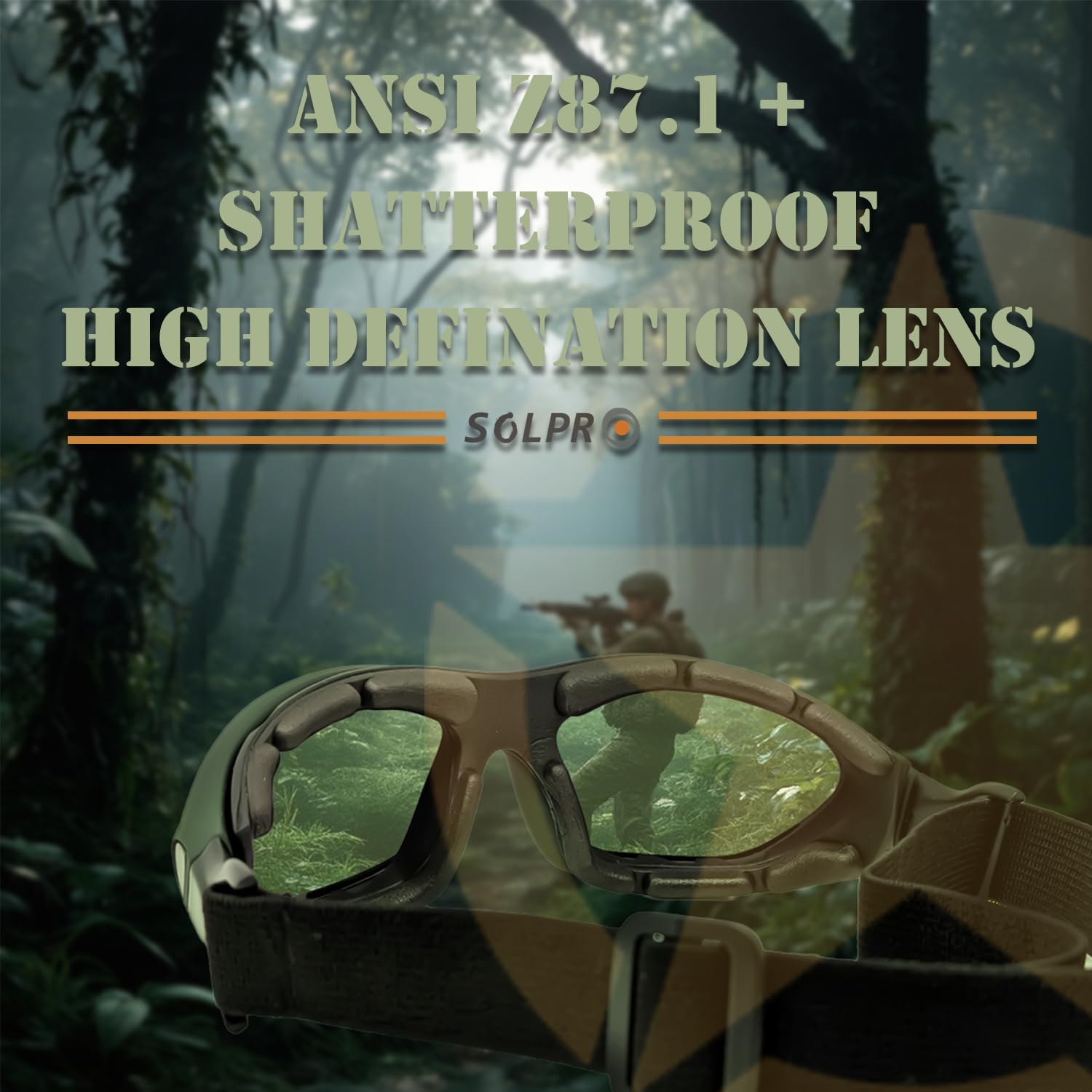 Powersports Glasses Safety Motorcycle Goggle, Anti-fog, Z87 Wrap around, Hunting, Riding, Mowing, Fit Men and Women - Image 6