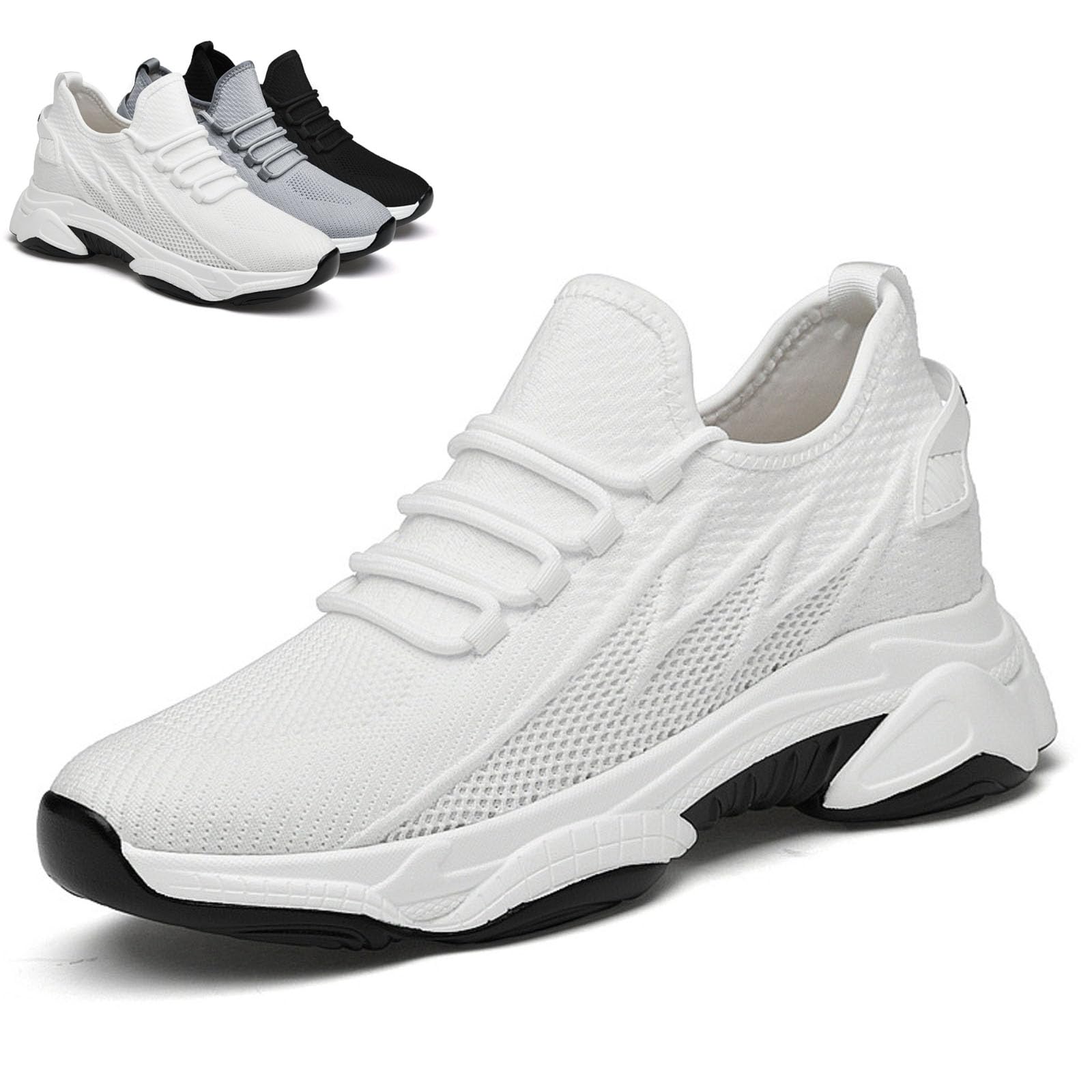 Elevate Shoes Herren, 4/6/8/10cm Elevateshoes, Schuhe Die Größer Machen Herren, Breathable Non-Slip Invisible Trainers
