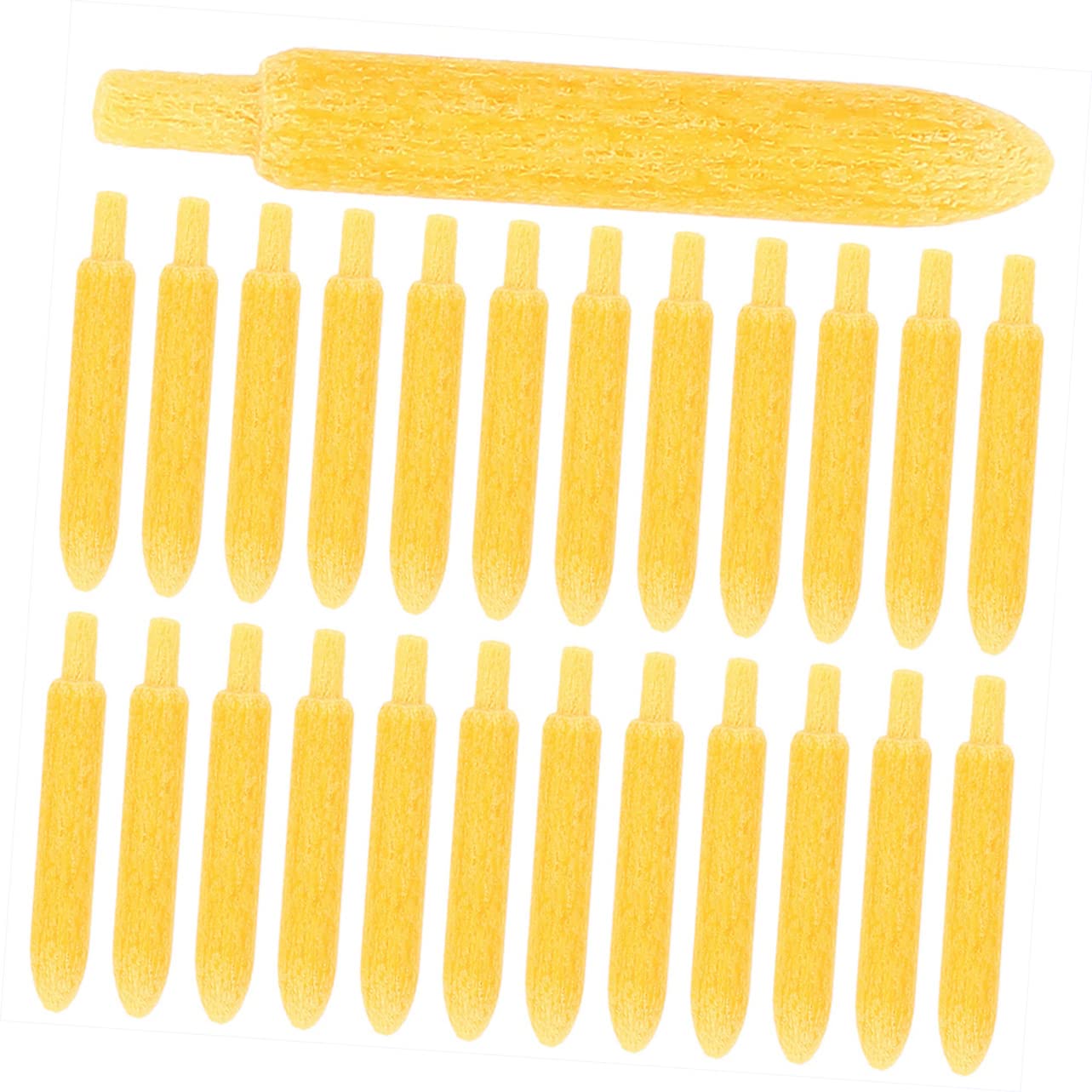 HOMSFOU 4 Sätze Ersatzminen Für Lackstifte Ersatzspitzen Für Lackstifte Marker Pinselspitzen Quadratische Spitze Lackstift Ersatzspitzen Gelbe Polyester Chemikalien 60 Stück * 4