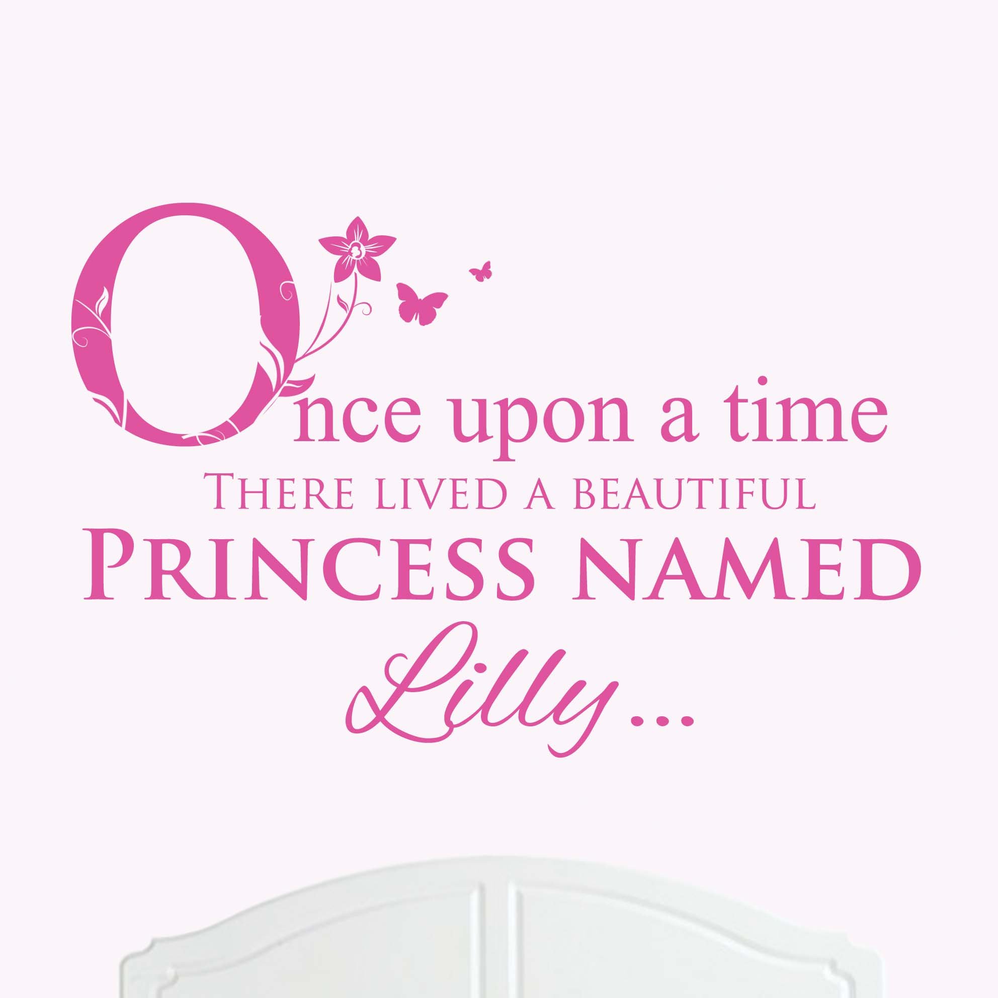 Quality Goods Ltd A Beautiful Princess Named Lilly Large Once Upon a Time Wall Sticker/Decal Bed Room Art Girl/Baby