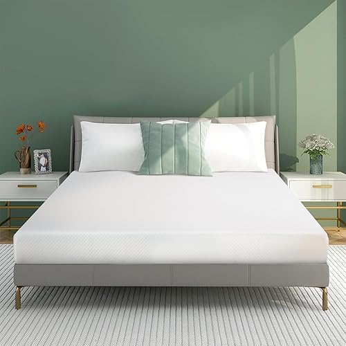 Dkeli Colchón tamaño individual, colchón de espuma viscoelástica de gel de 6 pulgadas para sueño fresco y alivio de presión, colchón individual