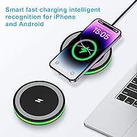 Vista 6 de Cargador inalámbrico Samsung Fast Wireless Charging Pads Teléfono celular Cargadores inalámbricos Cargador inalámbrico para 2 Pack para Android