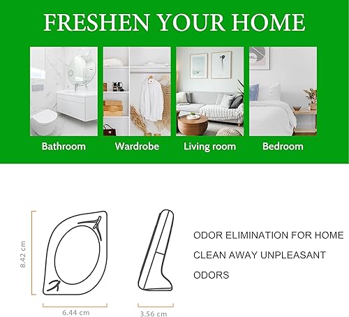 Miniatura 9 de Ambientador para el hogar, paquete de 4, aroma océano, eliminador de olores para armarios de área pequeña, baño, mascotas, olor fuerte, hasta 120