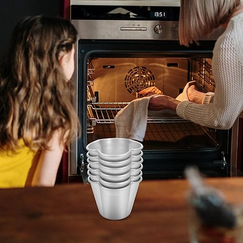 Miniatura 5 de Luxshiny Juego de pasteles de aluminio - 6 moldes antiadherentes para hornear pasteles, magdalenas y pudines - y