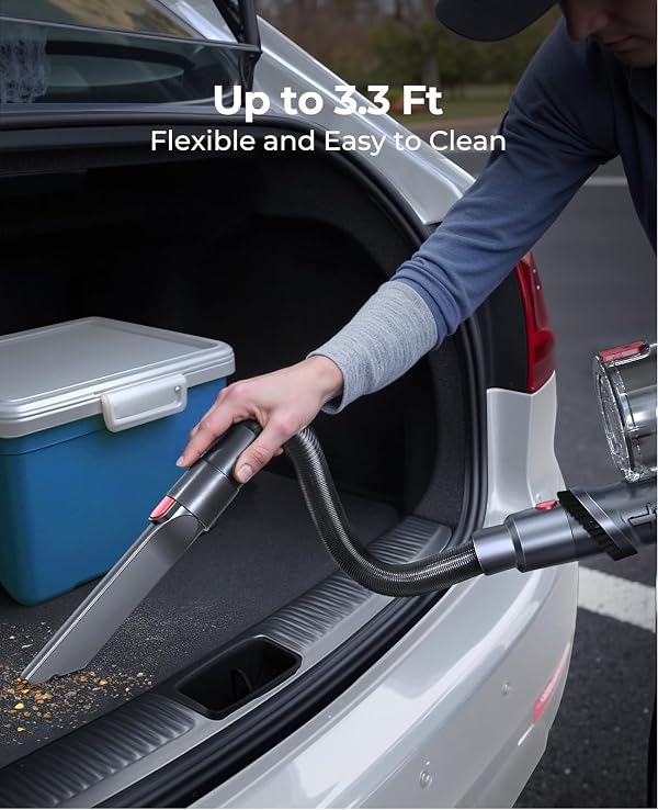 Cordless Vacuum Cleaner 600W/50Kpa, Stick Vacuum Cleaners 65 Mins Max Runtime with Charging Dock, Self-Standing Handheld Vacuum with Touch Display, 6-in-1 Vacuum Cleaner for Carpet/Hard Floor/Pet Hair by Fieety - Image 4