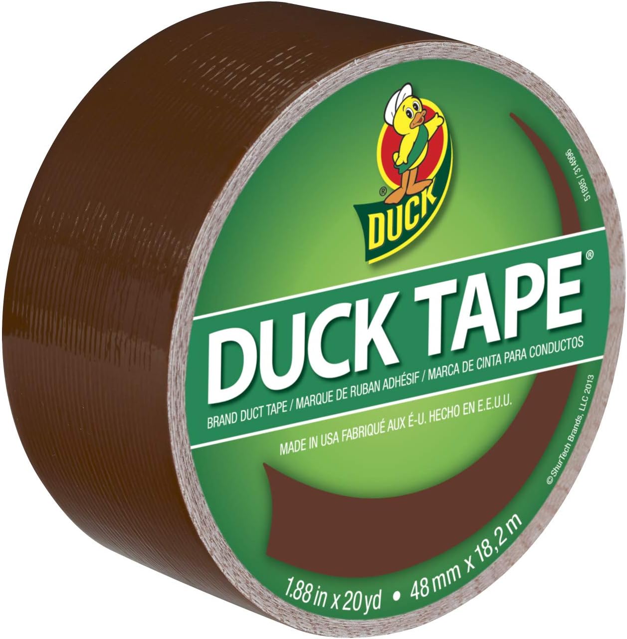 Brand 1304965 Color Duct Tape, Single Roll, Brown, 60 Foot