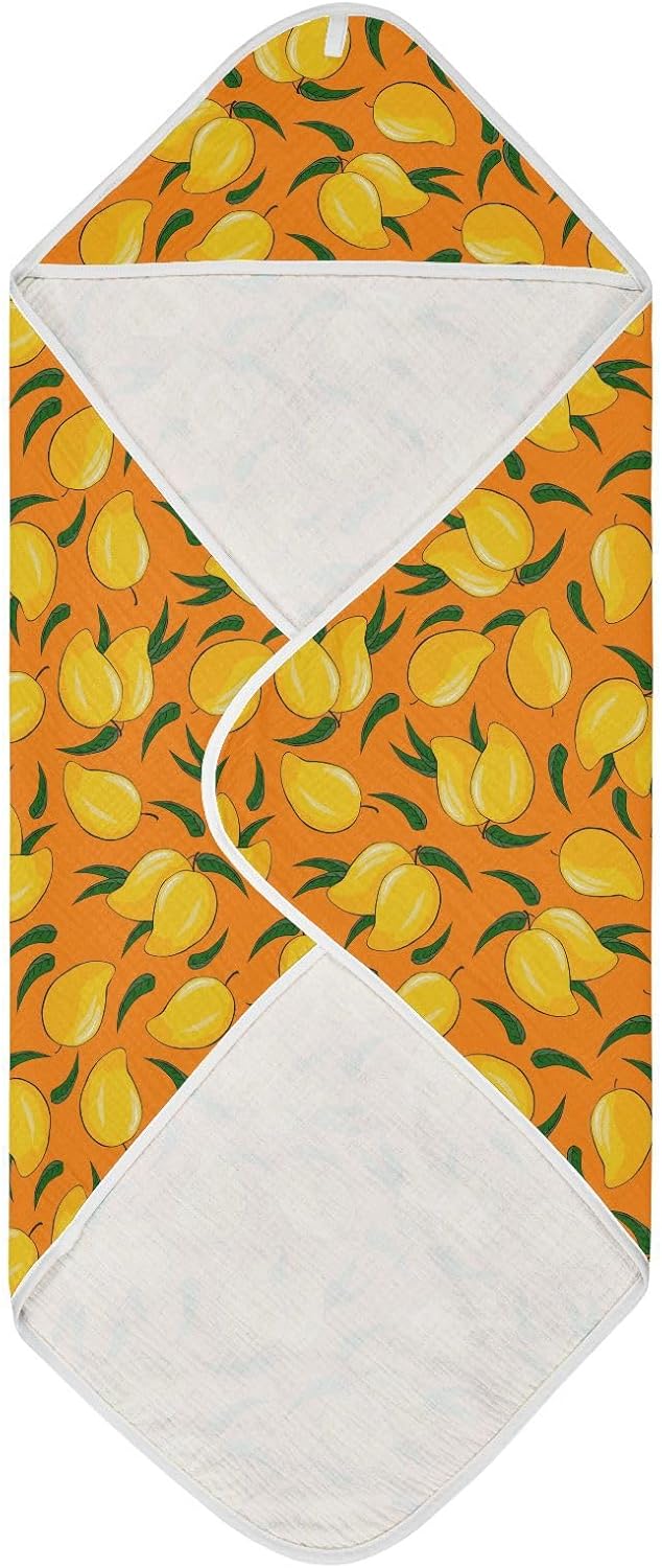 Hooded Baby Bath Towels Fruit Mango for Toddler