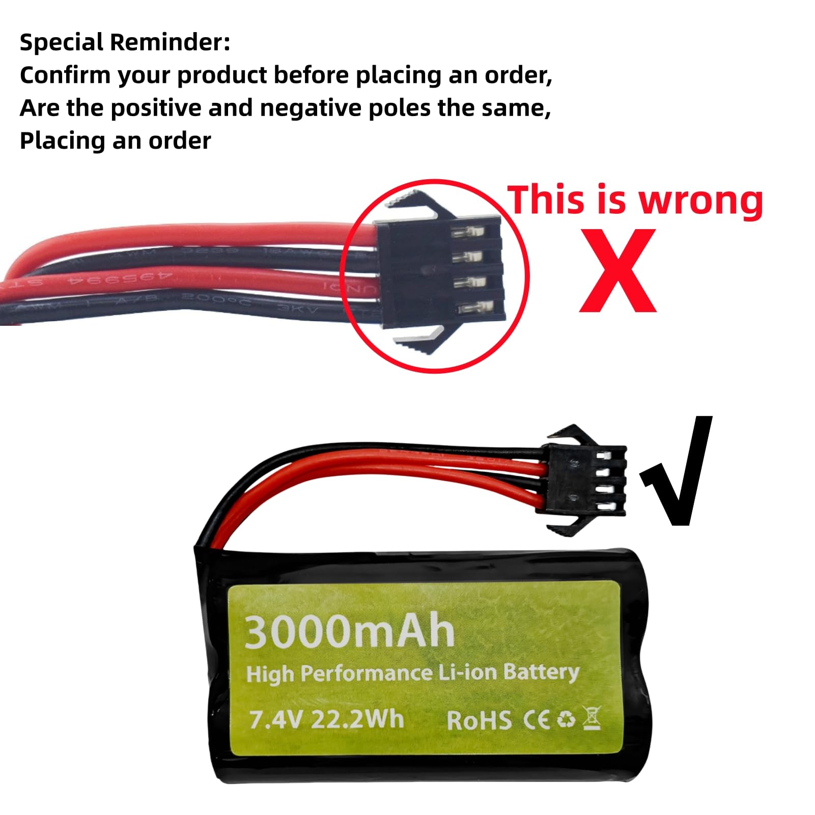 Batteria ricaricabile agli ioni di litio da 3,7 V, 5200 mAh, con