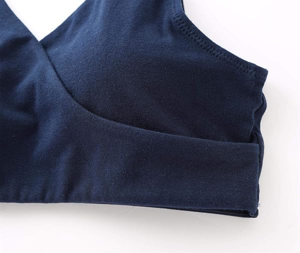Maternity Nursing Bras, Seamless Maternity Bra for Pregnancy & Breastfeeding, Comfortable Wireless Bra Night Sleep Top - 3