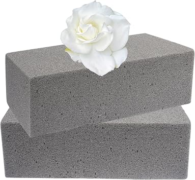 Nwvuop 2Pcs Floral Foam Blocks 9.0" L x 4.13" W x 2.75" H Dry Flower Foam for Flower Arrangements Florist Supplies for Arts, Crafts & WeddingsGrey