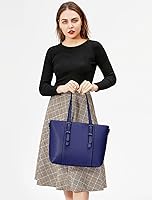 Vista 2 de Bolsos y bolsos de mano para mujer, bolso de hombro con asa superior, bolso de dama Azul oscuro