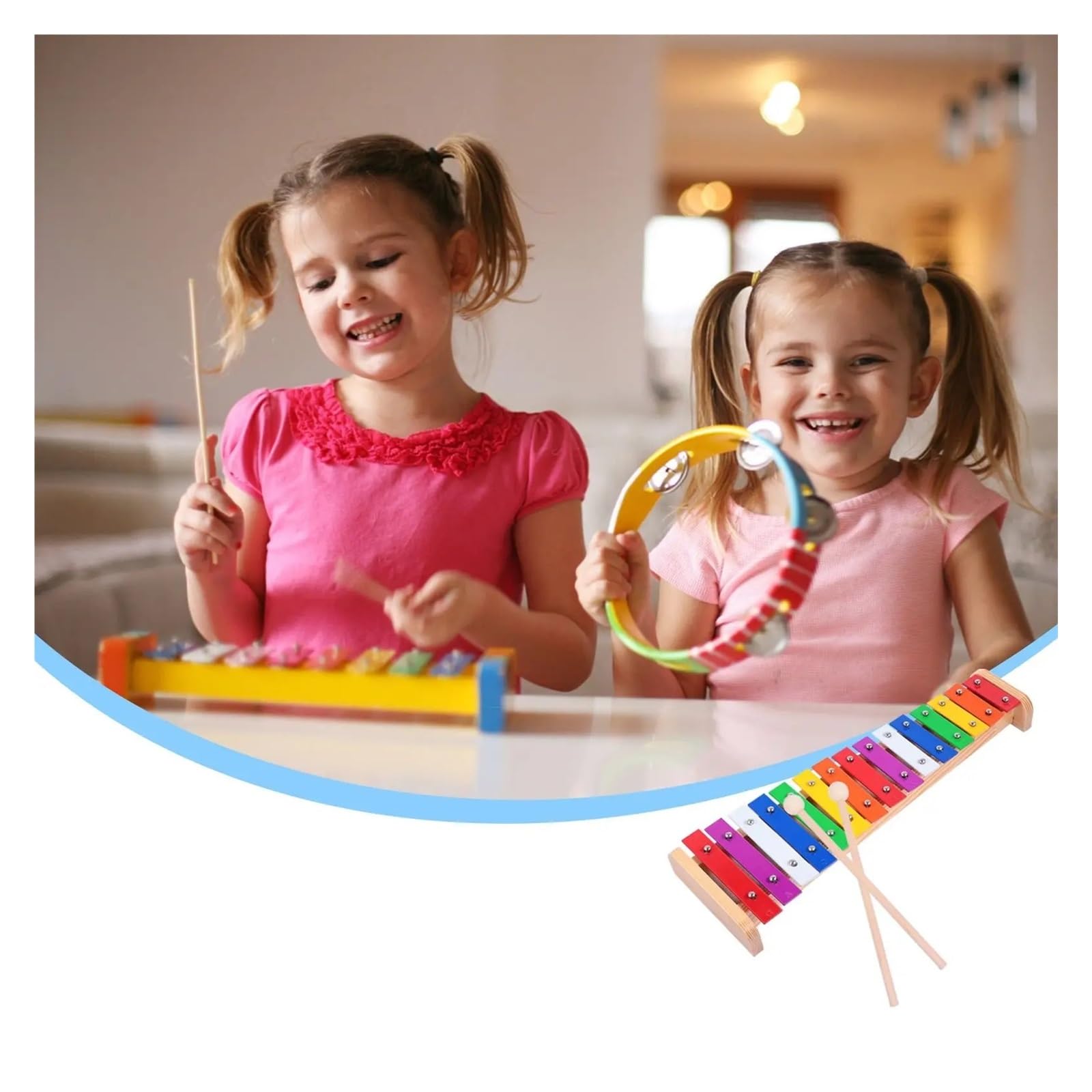 15 Notes Percussion Xylophone | Glockenspiel for bambini in legno