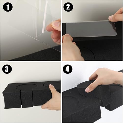 Miniatura 3 de Colarr 2 juegos de rollos de papel sin costuras para almacenamiento de telón de fondo de fotos, 33 x 3 x 6 pulgadas, soporte para telón de fondo de