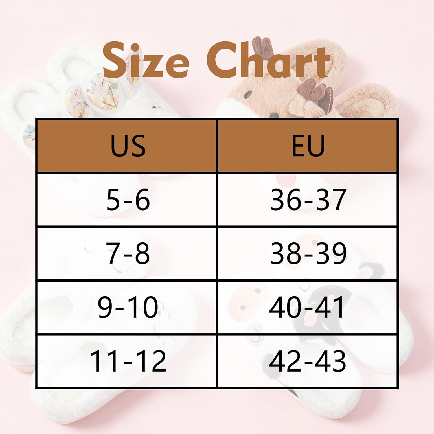 Flexwin Slippers for Women, Animal Slippers Furry Cozy, Cute House Shoes with Memory Foam - Image 7