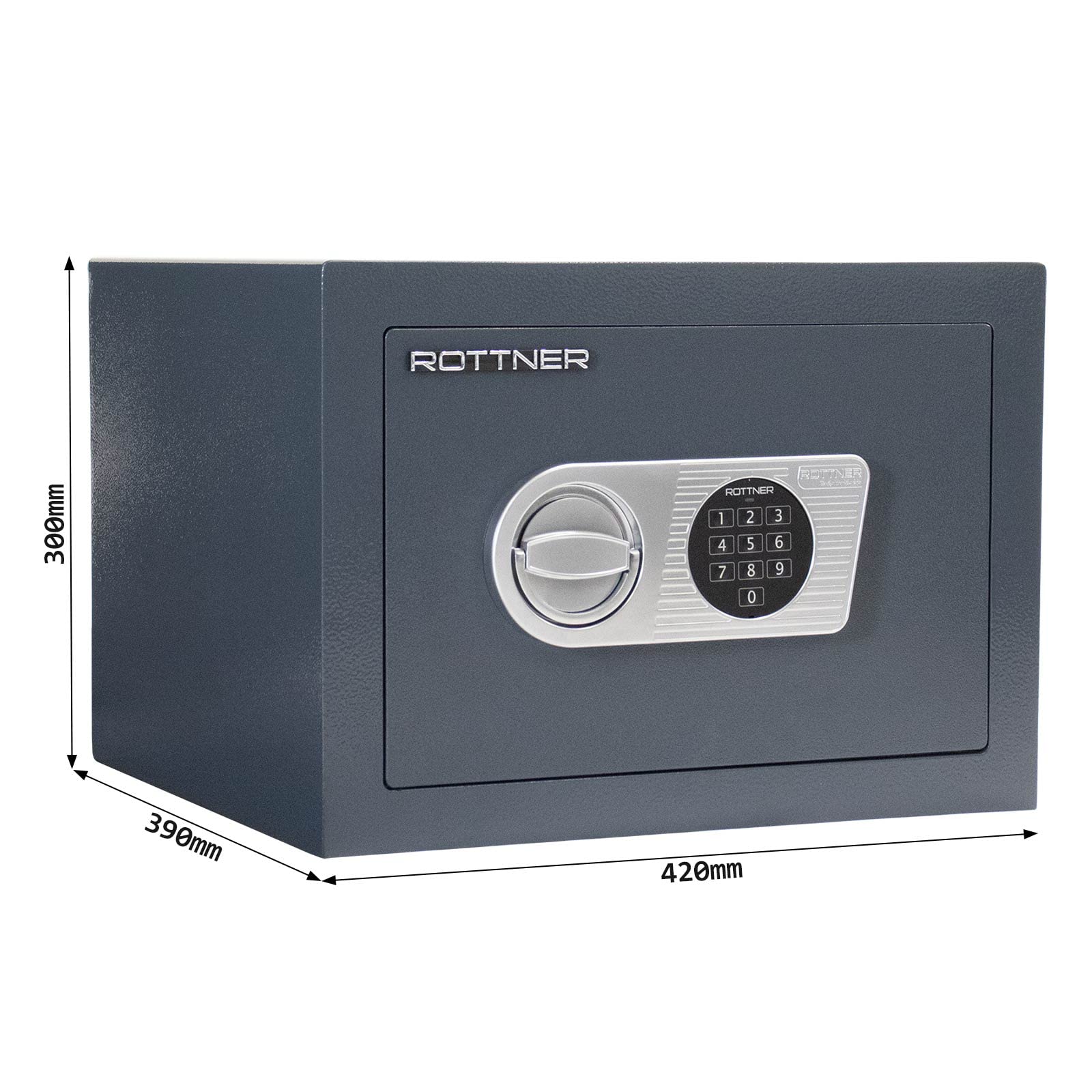 Rottner Samoa 40 Coffre-fort Certifié Anti-effraction Anthracite à Serrure Électronique