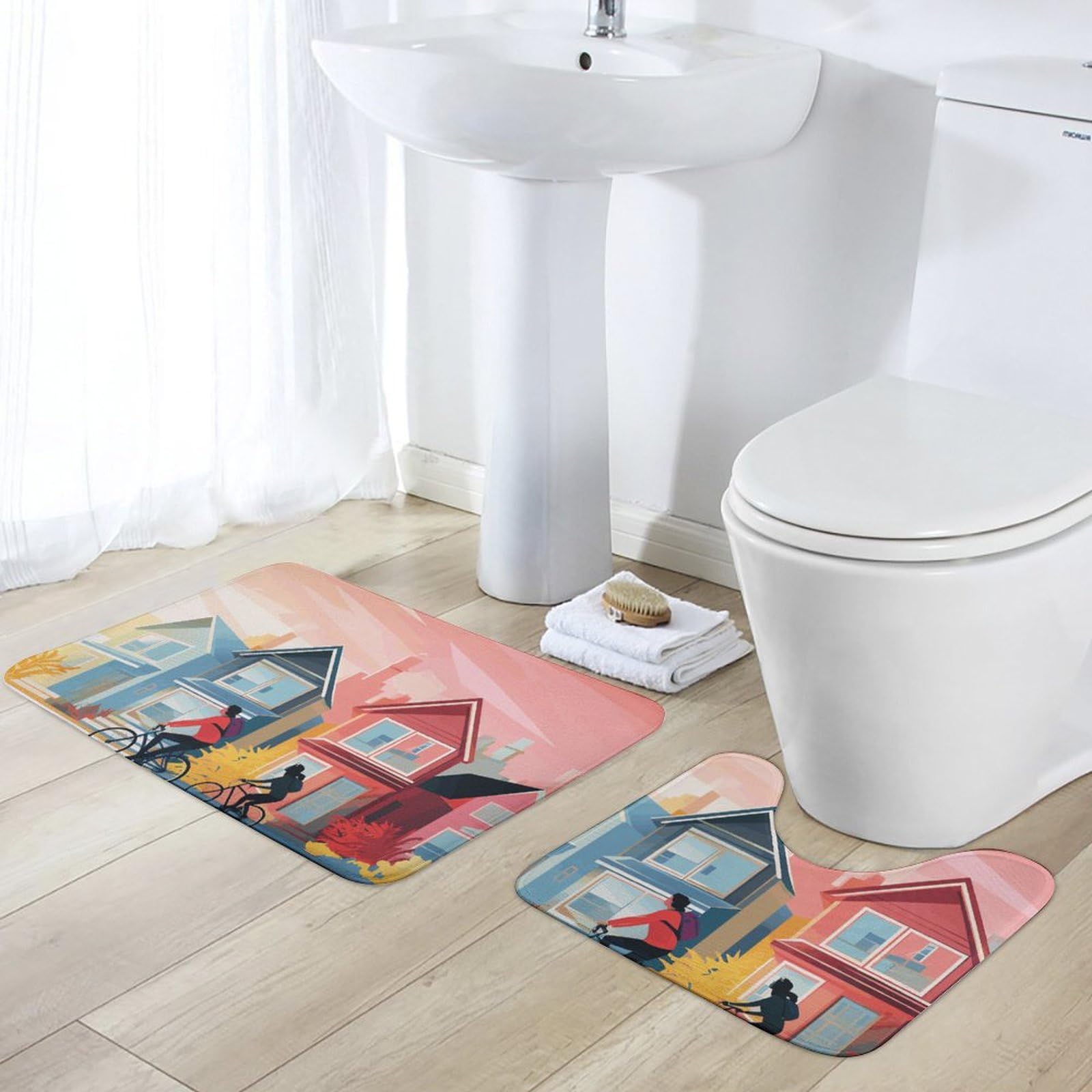 Tapis de bain absorbants et lavables pour éviter les glissades