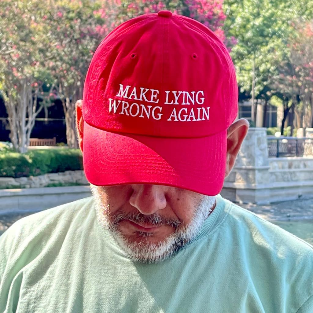 Make Lying Wrong Again Embroidered Unisex Baseball Hat - Never Trump Hat - Image 2