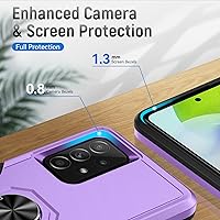 Vista 2 de Funda para Galaxy A52, Galaxy A52 5G, resistente, resistente, a prueba de golpes, funda protectora para Samsung Galaxy A52 4G/A52 5G (morado)