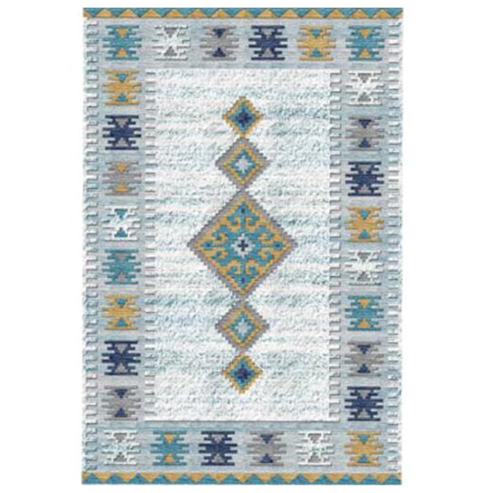 Tapis de salon 100x160cm anti-glisse style ethnique pour grand séjour