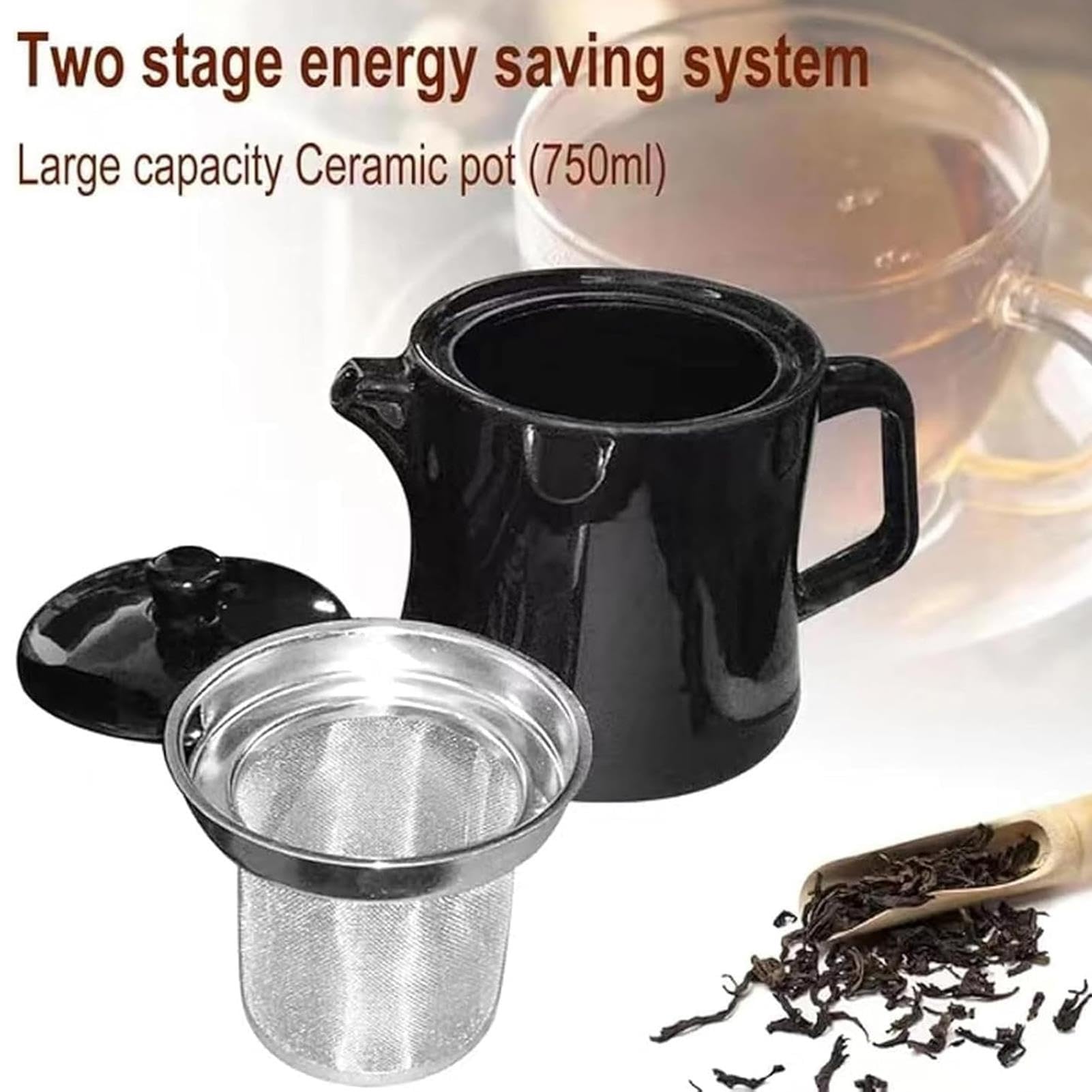 Tetera Eléctrica Con Infusor, Gran Hervidor 4L+Pequeño 1,5L