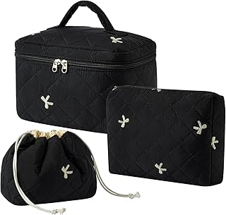 RSRSLEII Juego de 3 bolsas de maquillaje acol...