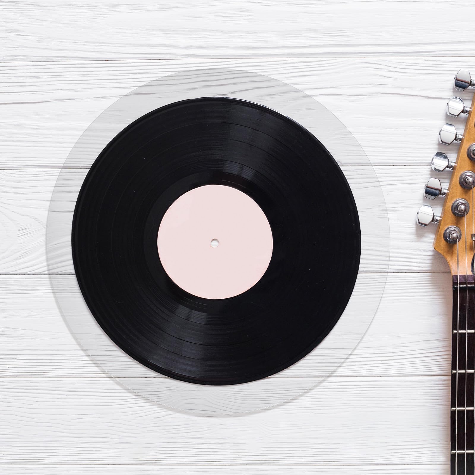 Cabilock Tapete Acrílico para Tocadiscos Diseño Único, Antideslizante y Transparente Que Mejora la Claridad del Sonido y Reduce la Estática en Discos de Vinilo