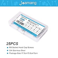 Vista 4 de Tornillos de cabeza hexagonal M8 x 1.181 in 1.378 in 1.575 in 1.772 in 1.969 in, acero inoxidable 304, unidad Allen métrica, acabado brillante