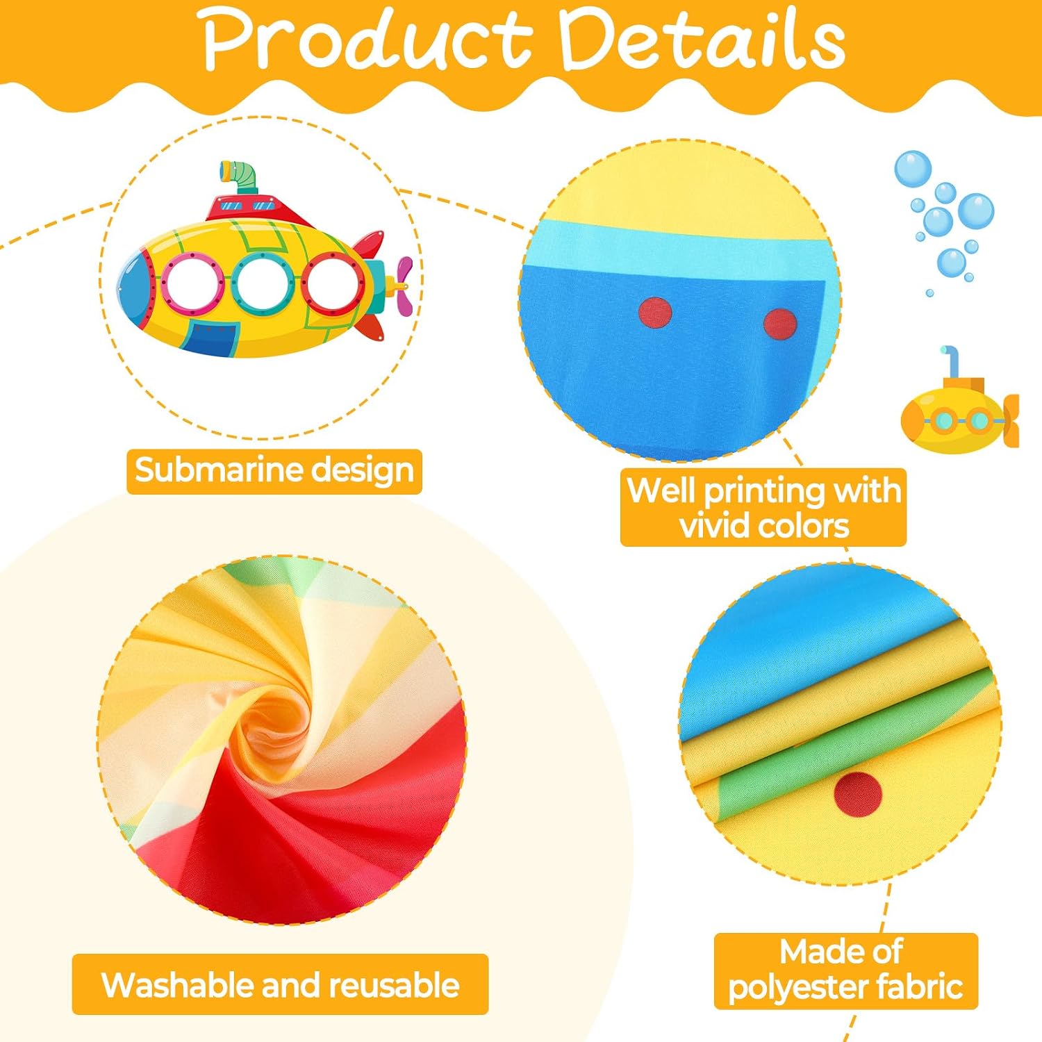 Summer Photo Booths Ocean Submarine Photo Props Back to School Decorations Under The Sea Selfie Frame Large Fabric Banner Backdrop for Boys Girls Face Photo Props School Classroom Decor Supply 70 x 44