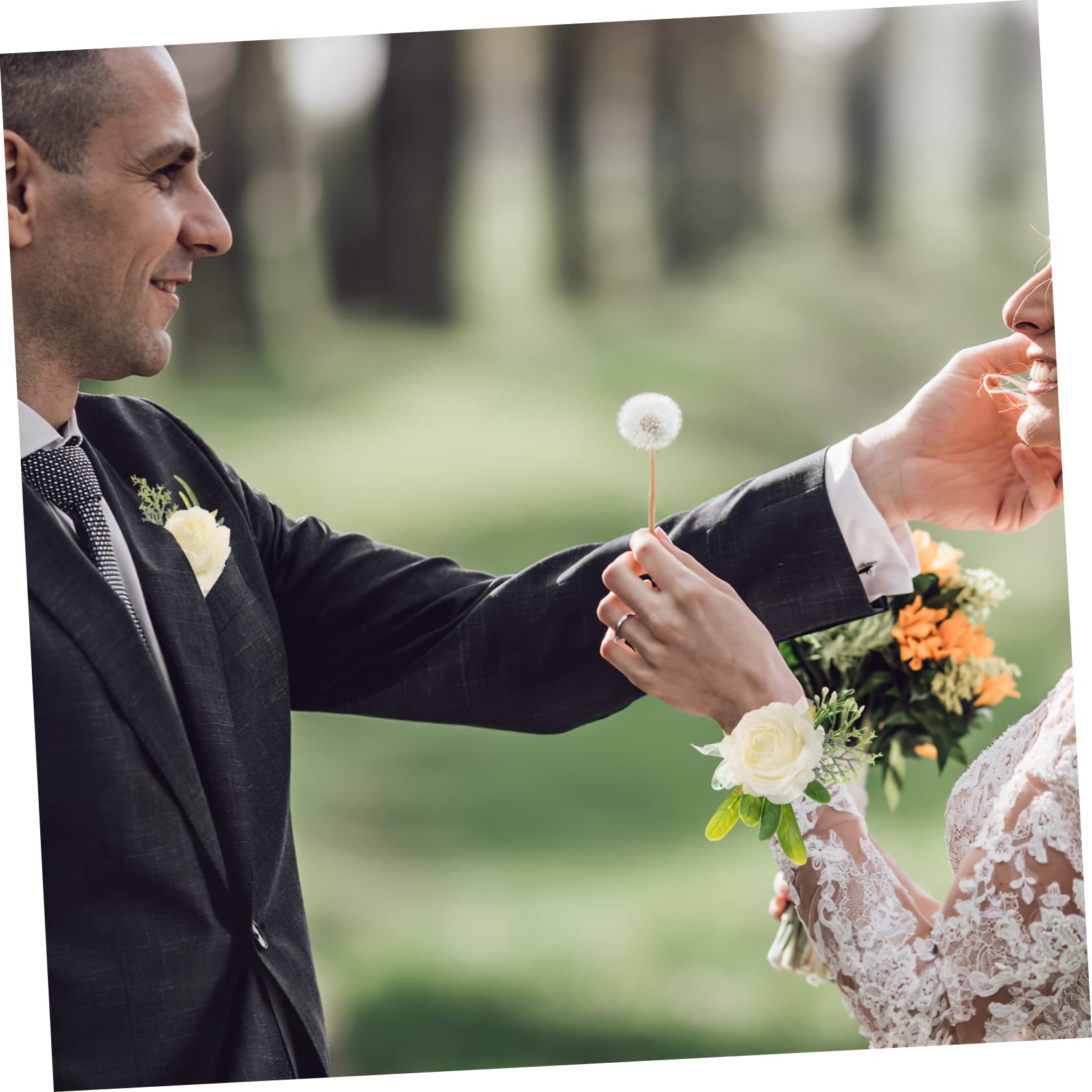 Abaodam 5 Sets Atemberaubende Handgelenk Für Braut Bräutigam Corsage Hochzeit Armband Decor Brautjungfer Zubehör