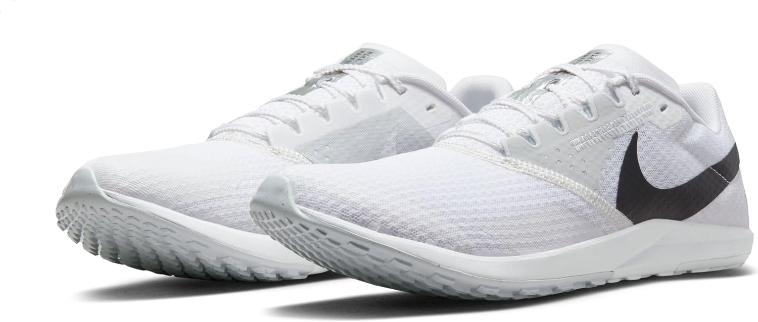 Nike Rival Waffle 6 Road and Cross-Country Racing Shoes (DX7998-100, White/Black-Pure Platinum)