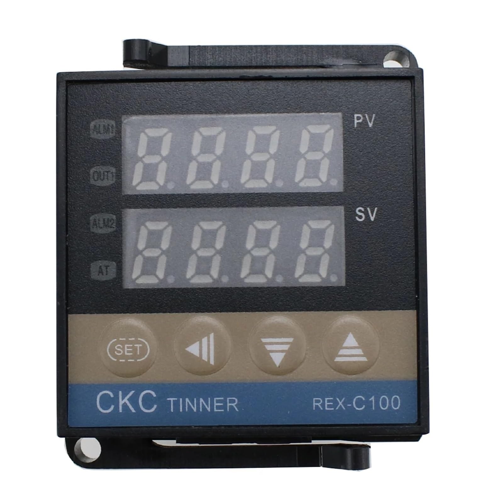 REX-C100 cyfrowy termostat RKC PID regulator temperatury cyfrowy REX-C100/ 40A przekaźnik SSR / K termopara sonda / radiator (RKC-C100 KIT 4 szt. B)