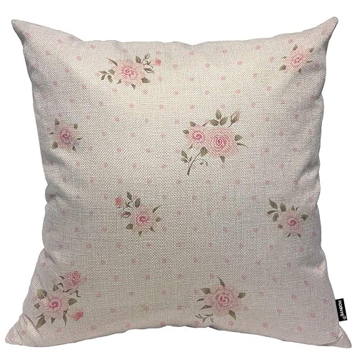 HOSNYE Floral Polka Dot Background Throw Pillow Case Cushion Covers
