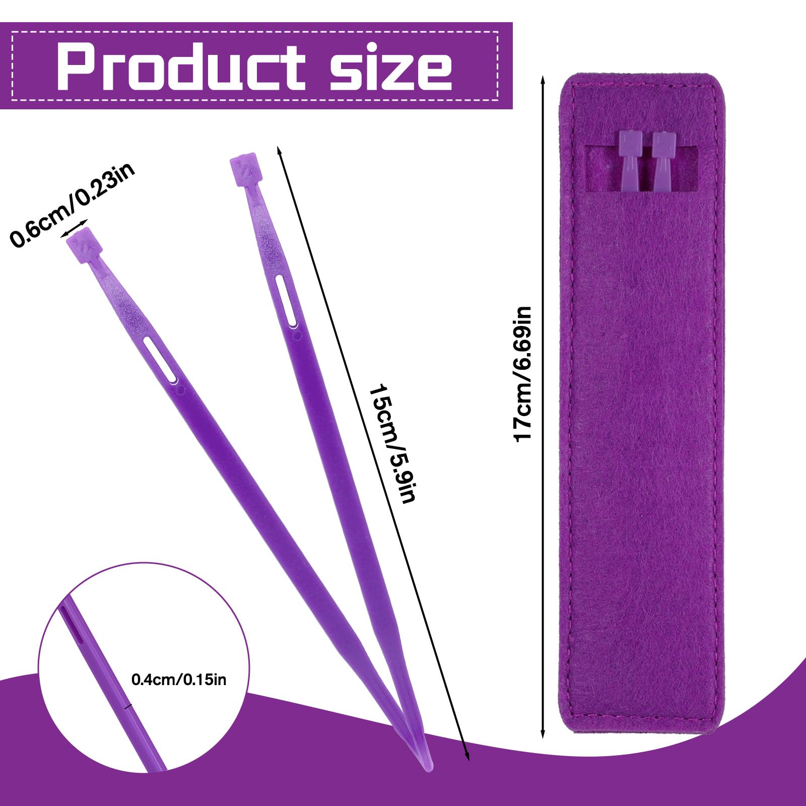 YQQYG 2 piezas That Purple Thang, herramienta de costura púrpura Thang original versátil accesorios de costura y suministros para proyectos de manualidades