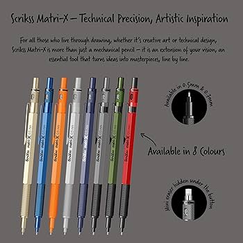 Amazon.co.jp: Scrikss Matri-X シャープペンシル (0.7mm グレー