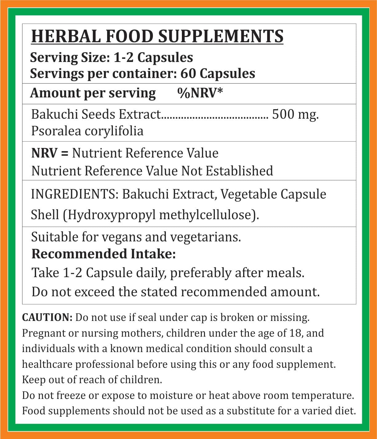 Bakuchi Forte Capsule 500 Mg. 60 Veg. Capsule | Bakuchi (Pso...