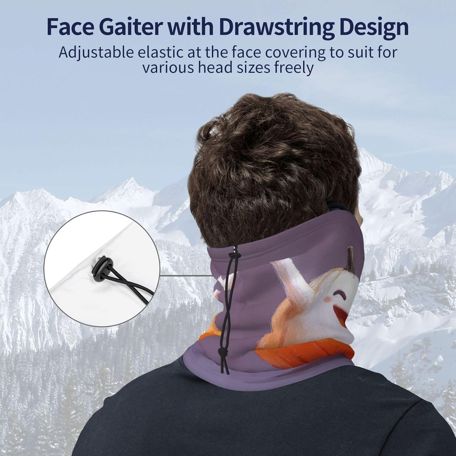Joyful Pumpkin Winter Neck Gaiter for Men and Women, Versatile Neck Warmer, Ski Mask, and Face Mask for Cold Weather Protection