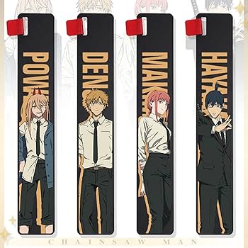 Amazon.co.jp: チェンソーマン ブックマーク 周辺の 金属しおり 定規