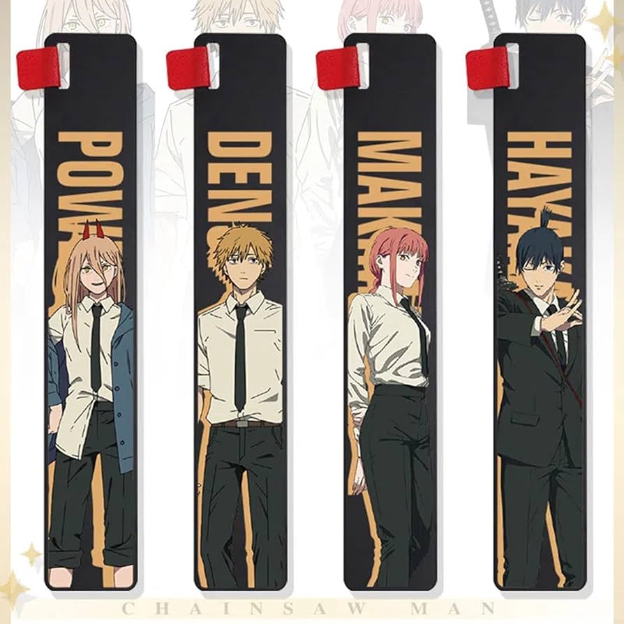 Amazon.co.jp: チェンソーマン ブックマーク 周辺の 金属しおり 定規