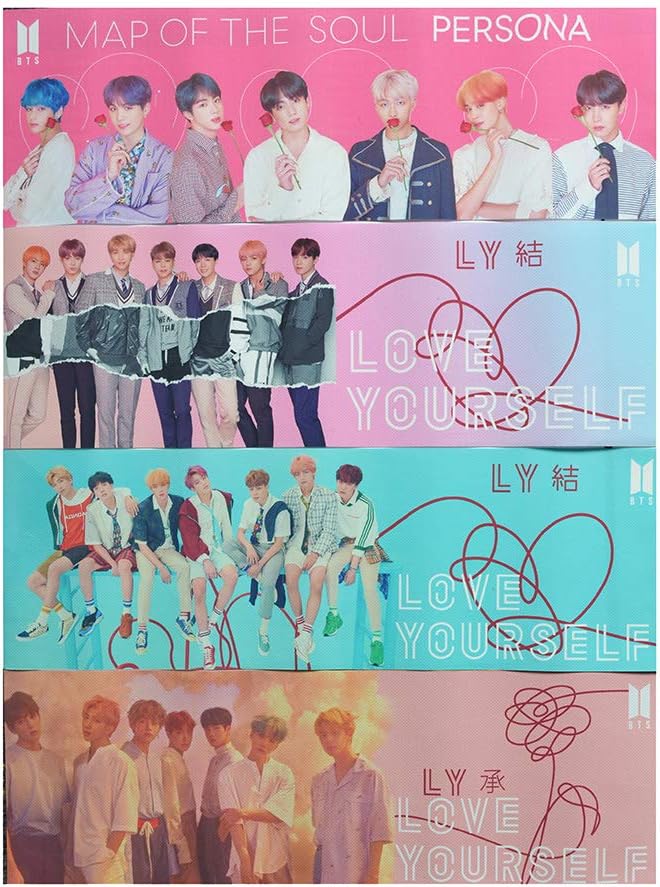 Fansisco Bangtan Boys Army Love Yourself Answer Support Banner and Map of The Soul Persona Bunting Garland forBangtan Boys Party Concert Flag