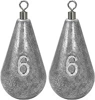 Vista 11 de BLUEWING Pesas de pesca giratorias de fundición de 1/2oz-8oz Drop Shot Dipsey plomo agua salada