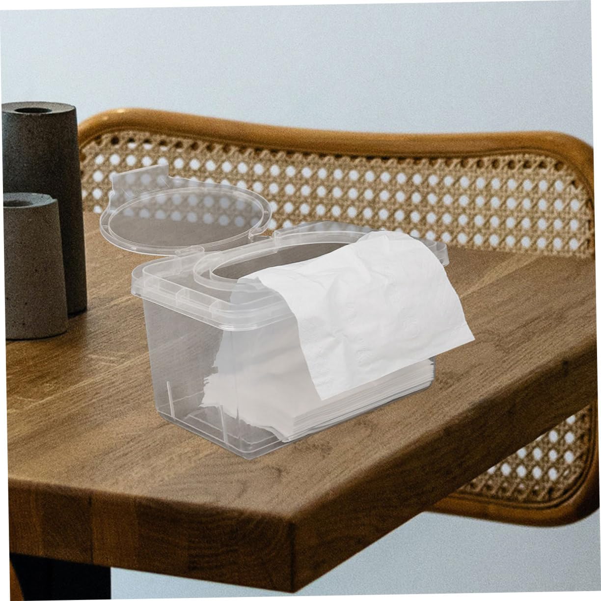 OUNONA Wipes Container Reusable Wipes Dispenser with Wide Mouth for Bathroom and Home Decor Multifunctional with Elegant Design