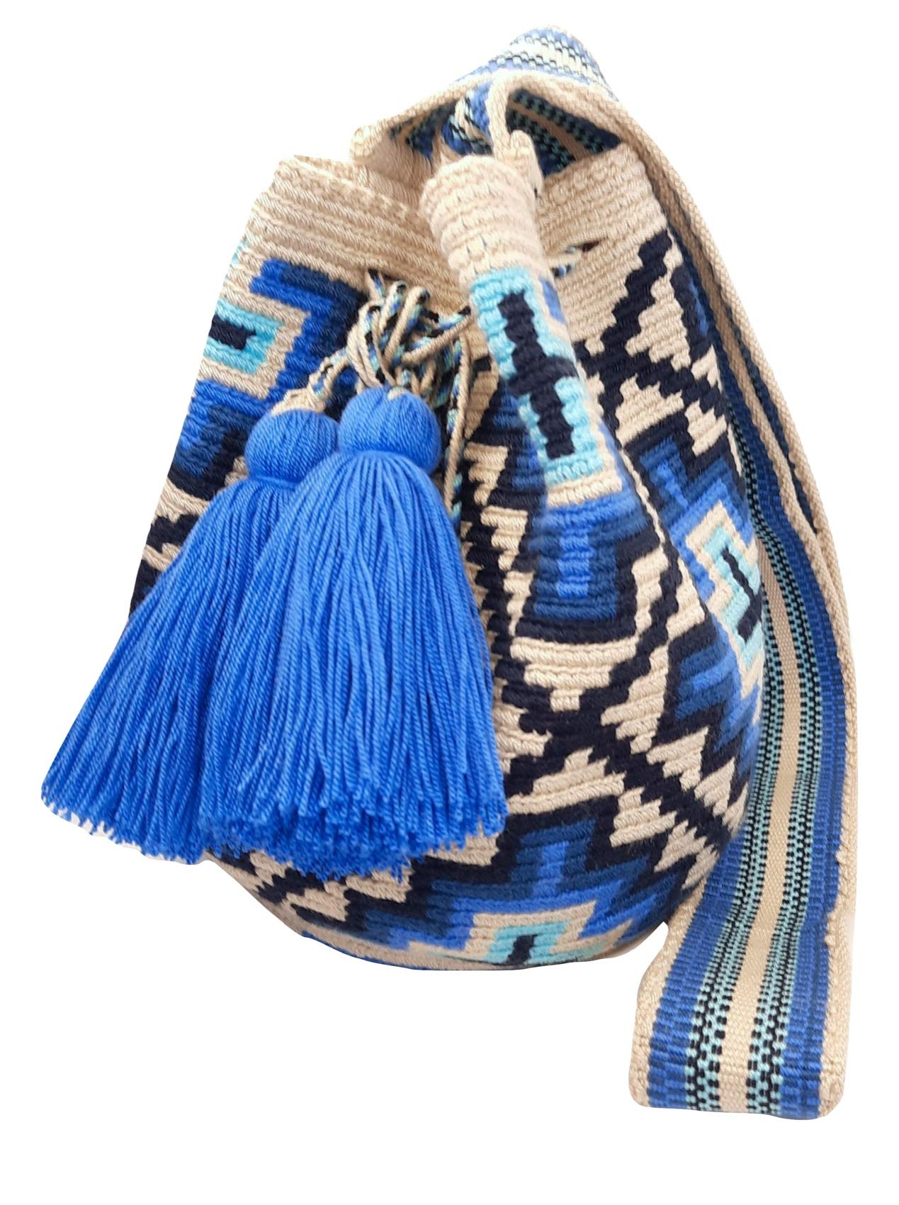 Colombian Wayuu Mochila Bags For Women, Handmade With Big Nice-Looking Tassels (MEDIUM/DESIGN/SPECIAL EDITION)